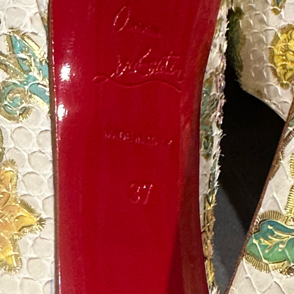 Christian Louboutin Lady Peep In Python Size 37 - image 6